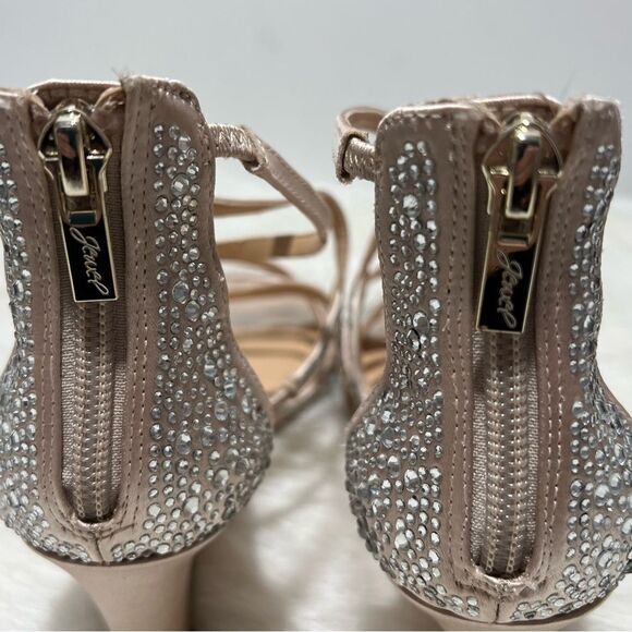 Jewel Badgley Mischka Pink Rhinestone/Crystal Wedge‎ Heel -- 7 - Picture 11 of 13